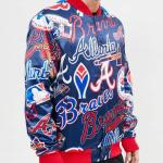 CHAMARRA NTA BRAVES AOP SATIN JACKET RED en STOCK