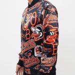 CHAMARRA IMORE ORIOLES AOP SATIN JACKET BLACK en STOCK