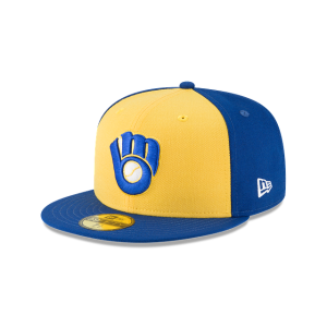 GORRA NEW ERA CAP MILWAUKEE BREWERS MLB COOPERSTOWN WOOL FITTED 59FIFTY CERRADA en STOCK