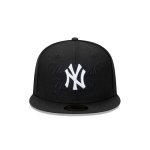 GORRA NEW ERA CAP NEW YORK YANKEES MLB TONAL SCRIPT 59FIFTY CERRADA NEGRA en STOCK