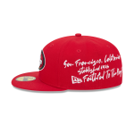 GORRA NEW ERA CAP SAN FRANCISCO 49ERS NFL TEAM VERBIAGE 59FIFTY CERRADA en STOCK