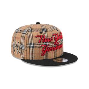 GORRA NEW ERA CAP NEW YORK YANKEES MLB TAN TARTAN 9FIFTY SNAPBACK en STOCK