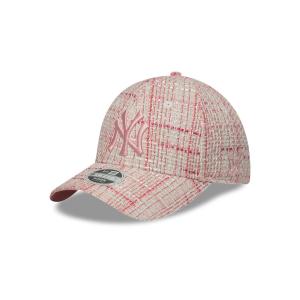 GORRA NEW ERA CAP NEW YORK YANKEES MLB WOMEN'S WOOL TWEED 9FORTY STRAPBACK ROSA PARA MUJER en STOCK