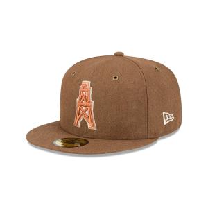 GORRA NEW ERA CAP HOUSTON OILERS NFL ANTIQUE PLAID 59FIFTY CERRADA en STOCK