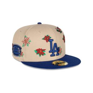 GORRA NEW ERA CAP LOS ANGELES DODGERS MLB POINSETTIA 59FIFTY CERRADA en STOCK