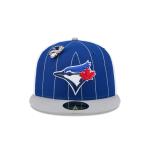 GORRA NEW ERA CAP TORONTO BLUE JAYS MLB PINSTRIPE LEAGUE PIN 59FIFTY CERRADA en STOCK