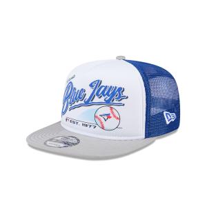 GORRA NEW ERA CAP TORONTO BLUE JAYS MLB RETRO SCRIPT 9FIFTY AF TRUCKER SNAPBACK en STOCK