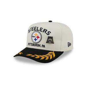 GORRA NEW ERA CAP PITTSBURGH STEELERS NFL DRAFT 2025 59FIFTY AF CERRADA BLANCA en STOCK