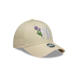 GORRA NEW ERA CAP NEW YORK YANKEES MLB WOMEN'S FLORAL BEADED 9FORTY STRAPBACK BEIGE PARA MUJER en STOCK