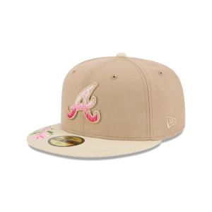 GORRA NEW ERA CAP ATLANTA BRAVES MLB HAND STITCHED FLORAL 59FIFTY CERRADA en STOCK