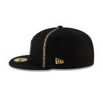 GORRA NEW ERA CAP CHARROS DE JALISCO ALTERNATIVO LMB GAME CAP 100 ANIVERSARIO 59FIFTY CERRADA NEGRA en STOCK