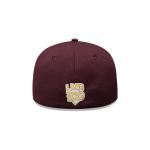 GORRA NEW ERA CAP ALGODONEROS DE UNIóN LAGUNA LMB GAME CAP 100 ANIVERSARIO 59FIFTY CERRADA VINO en STOCK