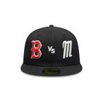 GORRA NEW ERA CAP BOSTON RED SOX VS SULTANES DE MONTERREY RETRO 59FIFTY CERRADA NEGRA en STOCK