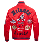 CHAMARRA ANTA BRAVES OLD ENGLISH RIB SATIN JACKET RED MIDNIGHT NAVY RED en STOCK