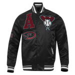 CHAMARRA ZONA DIAMONDBACKS MASH UP M RIB SATIN JACKET BLACK en STOCK