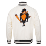 CHAMARRA IMORE ORIOLES RETRO CLASSIC RIB SATIN JACKET EGGSHELL BLACK en STOCK