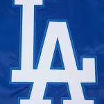 CHAMARRA LOS ANGELES DODGERS SCRIPT TAIL MENS SATIN JACKET DODGER BLUE en STOCK