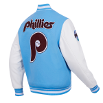 CHAMARRA ADELPHIA PHILLIES RETRO CLASSIC RIB WOOL VARSITY JACKET UNIVERSITY BLUE WHITE en STOCK