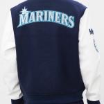 CHAMARRA TLE MARINERS CLASSIC WOOL VARSITY JACKET MIDNIGHT NAVY WHITE en STOCK