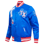 CHAMARRA AS RANGERS MASH UP M RIB SATIN JACKET ROYAL BLUE RED en STOCK