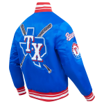 CHAMARRA AS RANGERS MASH UP M RIB SATIN JACKET ROYAL BLUE RED en STOCK