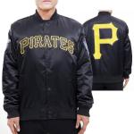 CHAMARRA SBURGH PIRATES BIG LOGO WORLD SERIES SATIN JACKET BLACK en STOCK