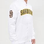 CHAMARRA DIEGO PADRES WORDMARK SATIN JACKET WHITE en STOCK