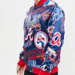 CHAMARRA NTA BRAVES AOP SATIN JACKET RED en STOCK