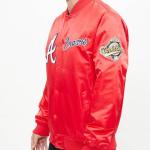 CHAMARRA NTA BRAVES CHEST HIT LOGO SATIN JACKET MIDNIGHT NAVY en STOCK