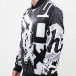 CHAMARRA AGO WHITE SOX MASH UP SATIN JACKET BLACK en STOCK