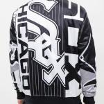 CHAMARRA AGO WHITE SOX MASH UP SATIN JACKET BLACK en STOCK