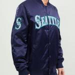CHAMARRA TLE MARINERS WORDMARK SATIN JACKET MIDNIGHT NAVY en STOCK