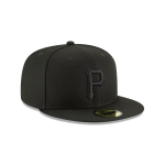 GORRA NEW ERA CAP PITTSBURGH PIRATES MLB BLACK ON BLACK 59FIFTY CERRADA en STOCK
