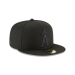 GORRA NEW ERA CAP LOS ANGELES ANGELS BLACK ON BLACK 59FIFTY CERRADA en STOCK