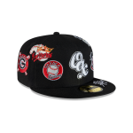 GORRA NEW ERA CAP GUERREROS DE OAXACA LMB ALL OVER 59FIFTY CERRADA en STOCK