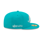 GORRA NEW ERA CAP ALPHA INDUSTRIES X MIAMI DOLPHINS NFL 59FIFTY CERRADA en STOCK