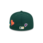 GORRA NEW ERA CAP OAKLAND ATHLETICS MLB CHAIN STITCH HEART 59FIFTY CERRADA en STOCK