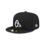 GORRA NEW ERA CAP BALTIMORE ORIOLES MLB SIDEPATCH 59FIFTY CERRADA NEGRA en STOCK