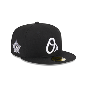 GORRA NEW ERA CAP BALTIMORE ORIOLES MLB SIDEPATCH 59FIFTY CERRADA NEGRA en STOCK