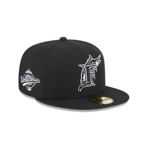 GORRA NEW ERA CAP MIAMI MARLINS MLB SIDEPATCH 59FIFTY CERRADA NEGRA en STOCK