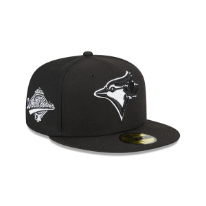 GORRA NEW ERA CAP TORONTO BLUE JAYS MLB SIDEPATCH 59FIFTY CERRADA NEGRA en STOCK