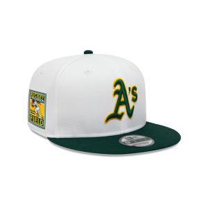 GORRA NEW ERA CAP OAKLAND ATHLETICS MLB WHITE CROWN PATCHES 9FIFTY SNAPBACK en STOCK