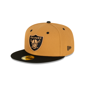 GORRA NEW ERA CAP LAS VEGAS RAIDERS NFL WHEAT BLACK 59FIFTY CERRADA en STOCK