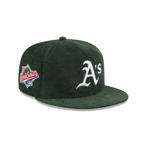 GORRA NEW ERA CAP OAKLAND ATHLETICS MLB THROWBACK CORDUROY 59FIFTY CERRADA en STOCK