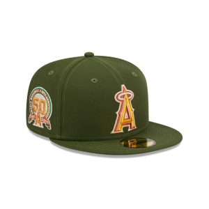 GORRA NEW ERA CAP LOS ANGELES ANGELS MLB AUTUMN FLANNEL 59FIFTY CERRADA en STOCK