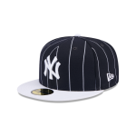 GORRA NEW ERA CAP NEW YORK YANKEES MLB THROWBACK 59FIFTY CERRADA PINSTRIPE en STOCK