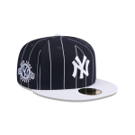 GORRA NEW ERA CAP NEW YORK YANKEES MLB THROWBACK 59FIFTY CERRADA PINSTRIPE en STOCK