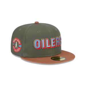 GORRA NEW ERA CAP HOUSTON OILERS NFL RIPSTOP 59FIFTY CERRADA en STOCK