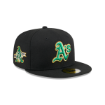 GORRA NEW ERA CAP OAKLAND ATHLETICS MLB METALLIC GREEN POP 59FIFTY CERRADA en STOCK