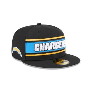 GORRA NEW ERA CAP LOS ANGELES CHARGERS NFL SIDELINE BLACK 2024 59FIFTY CERRADA en STOCK